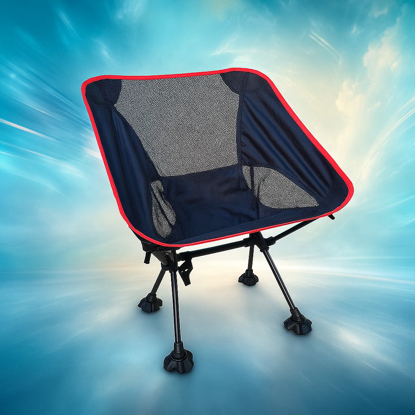 تصویر از صندلی سفری قرمز